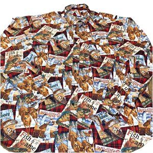 Duffies Authenticwear USA Flannel Shirt XL Long Sleeve Fish Game Outdoor Hunter